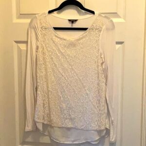 Elegant White Lace Women's Top